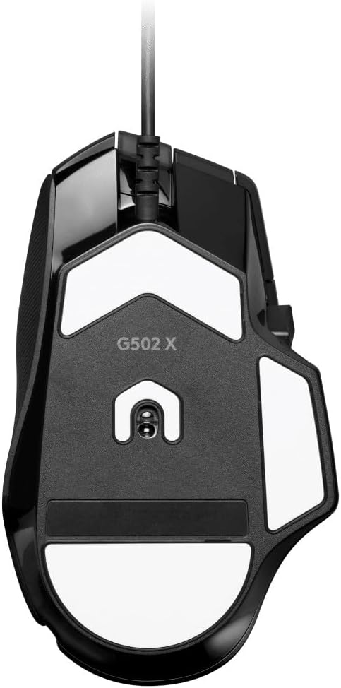 Logitech G G502 X Wired Gaming Mouse - LIGHTFORCE Hybrid Optical-Mechanical Primary switches, Hero 25K Gaming Sensor, Compatible with PC - macOS/Windows - Black
