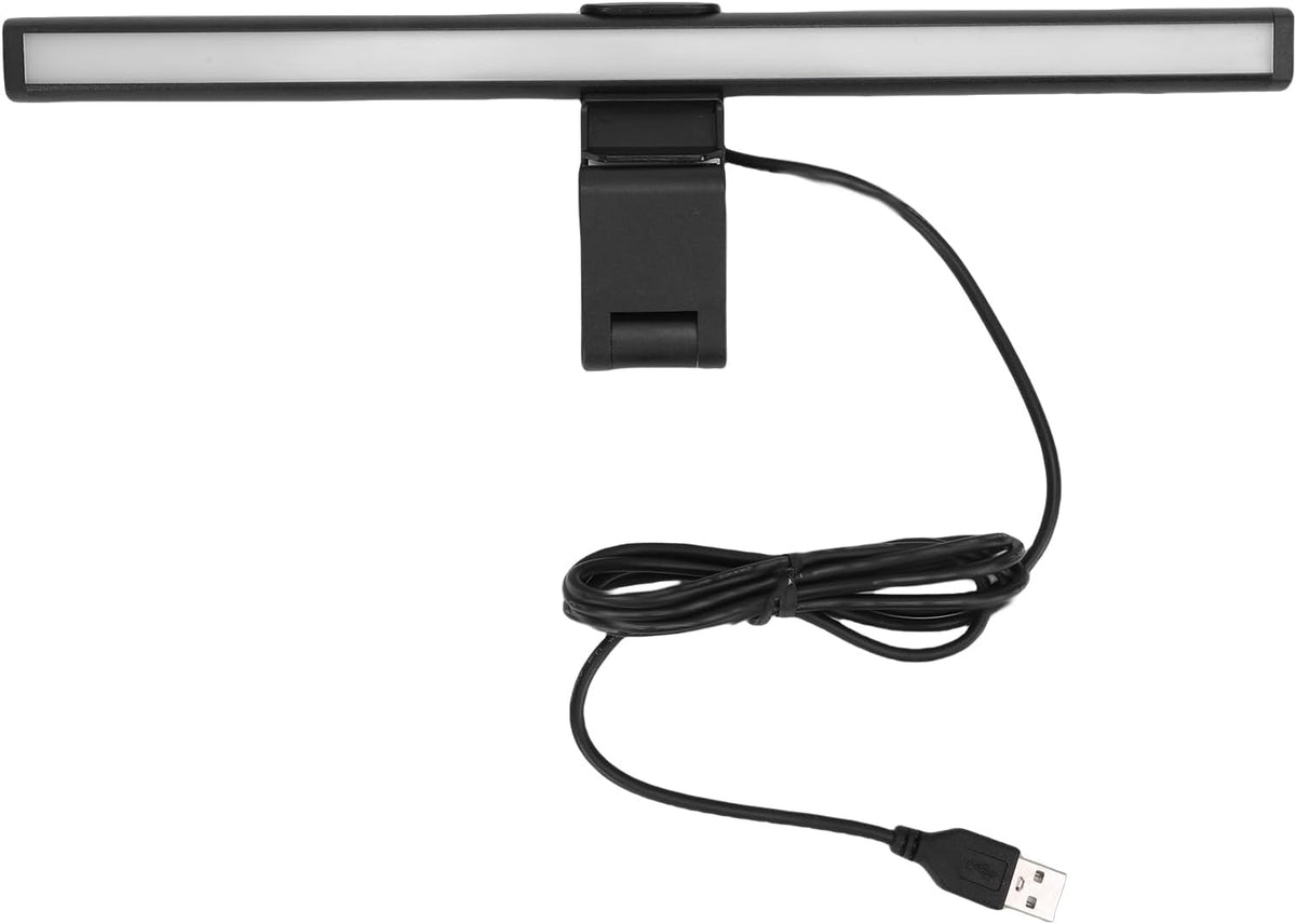 Pssopp Monitor Light Bar, USB Powered Computer Screen Lamp with 3 Color Modes Stepless Dimming Anti Eye Care Design for Home Office Desk Study Gaming