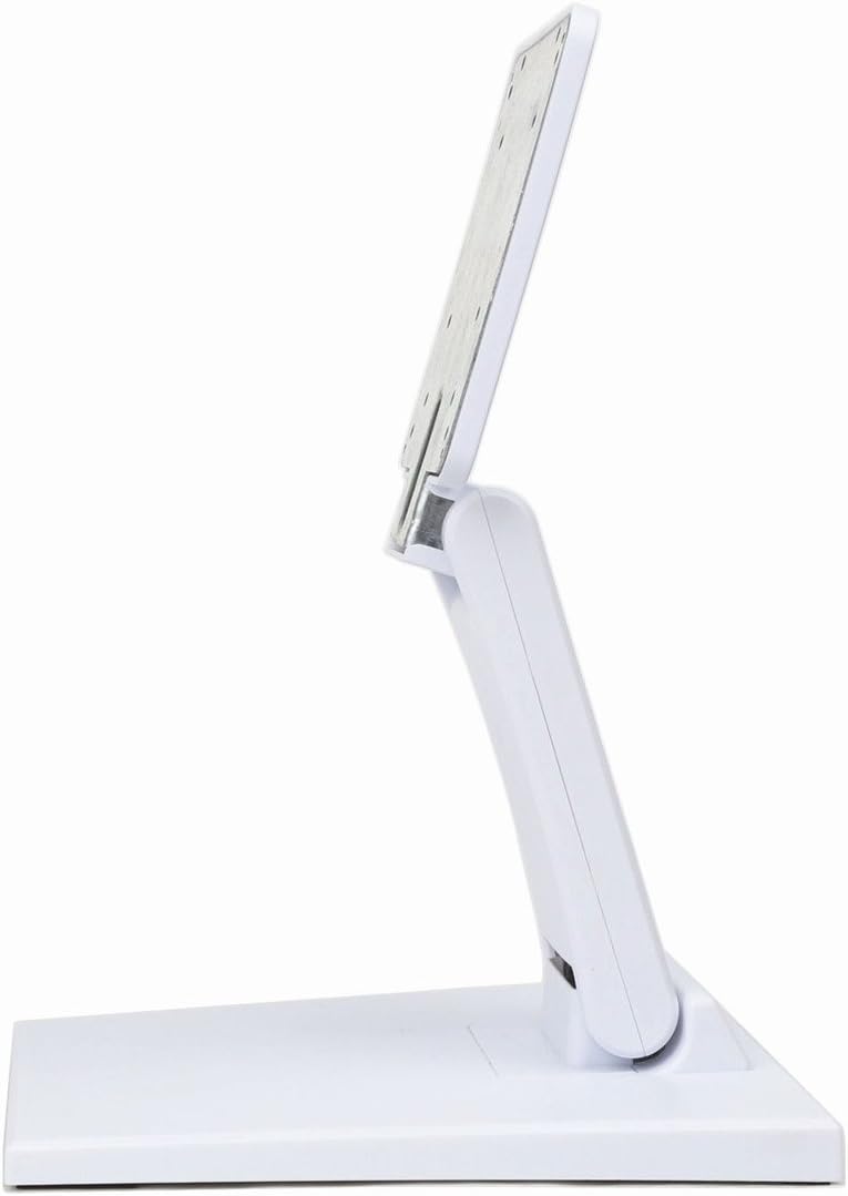 WEARSON Single Adjustable LCD Monitor Stand Mount Folding VESA Monitor Desk Stand with VESA Hole 75x75mm 100x100mm (White)