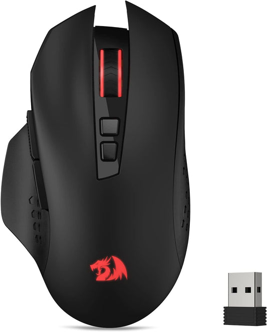 Redragon M656 Wireless Optical Gaming Mouse 4000 DPI Remapping Keys | Cable-Free 0 Delay, Smooth Precise Tracking, Custom Macro Keybinds, Ergonomic Grip Body Comfort