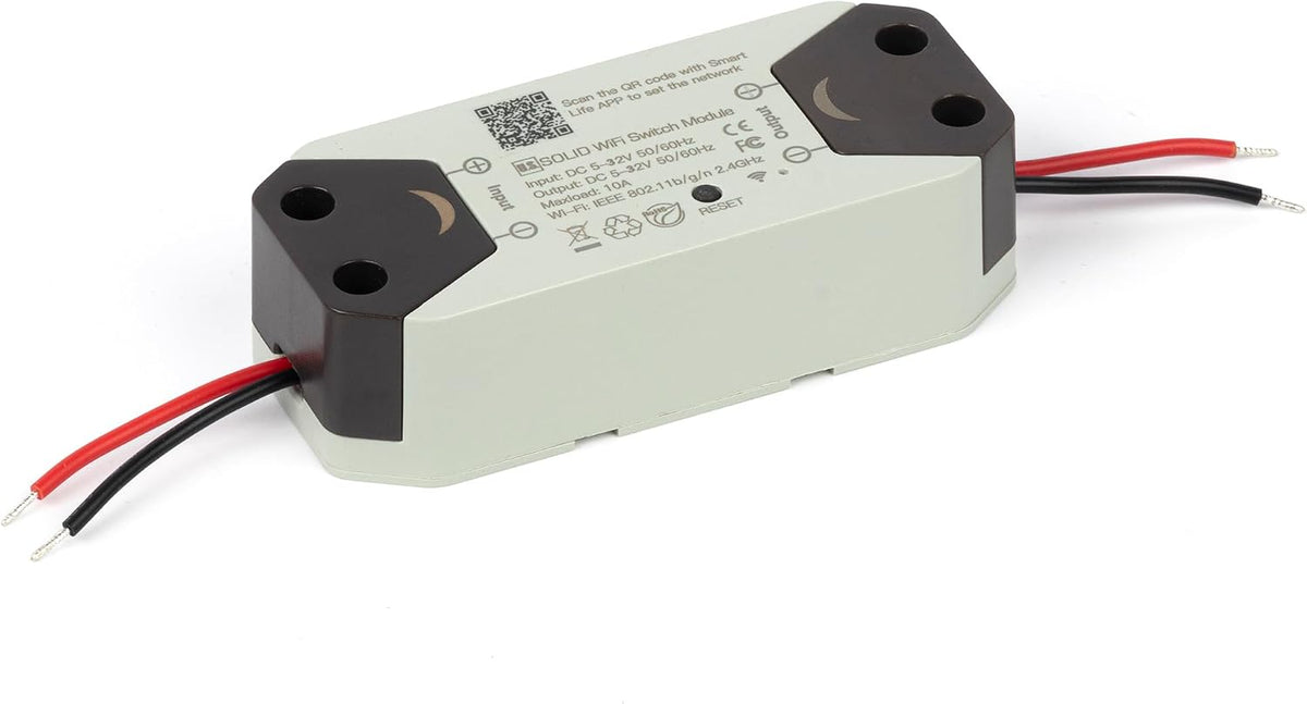 U.S. Solid WiFi Switch Module, DC 5~32V, Wireless Remote Voice Automatic Controller Compatible with Alexa/Google Home iPhone/Android App, Gray