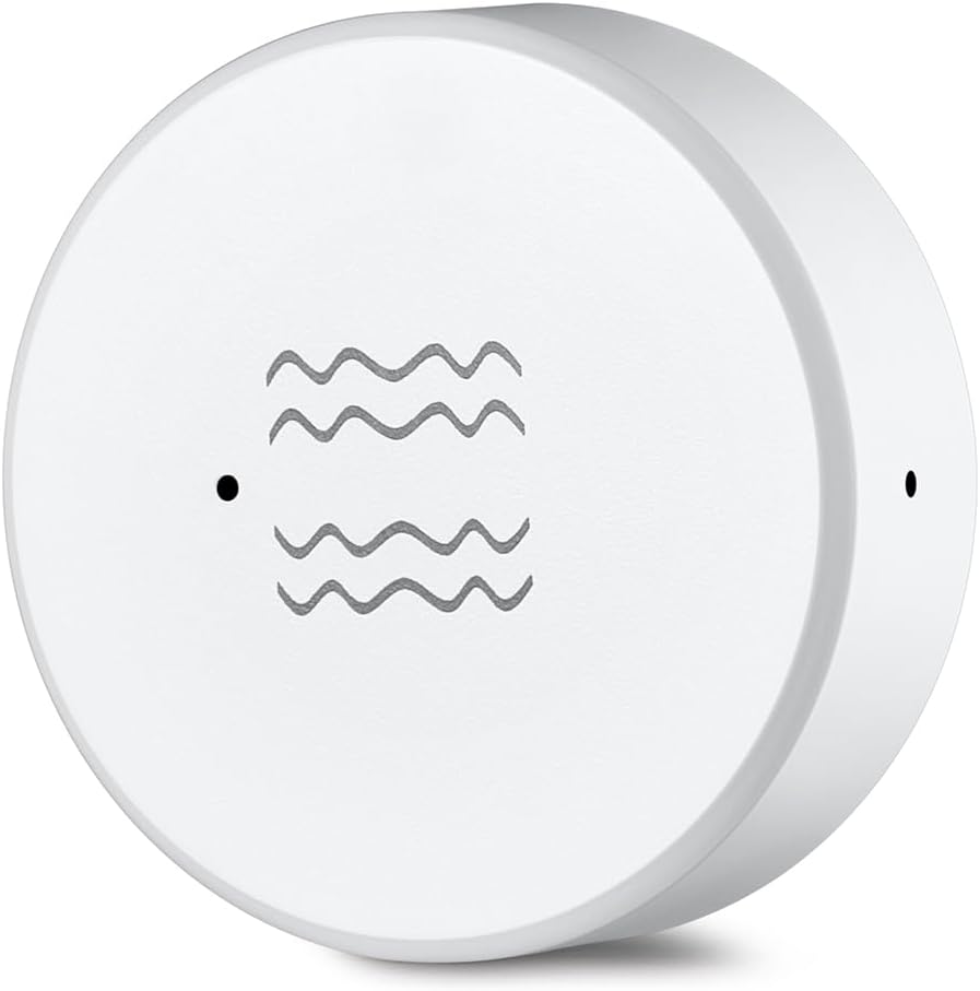 Haozee Smart Vibration Sensor Alarm, Real-time Monitoring | Door/Window Vibration Detection Alarm for Home Security, App Remote Control,Supports Home Assistant Zigbee2MQTT