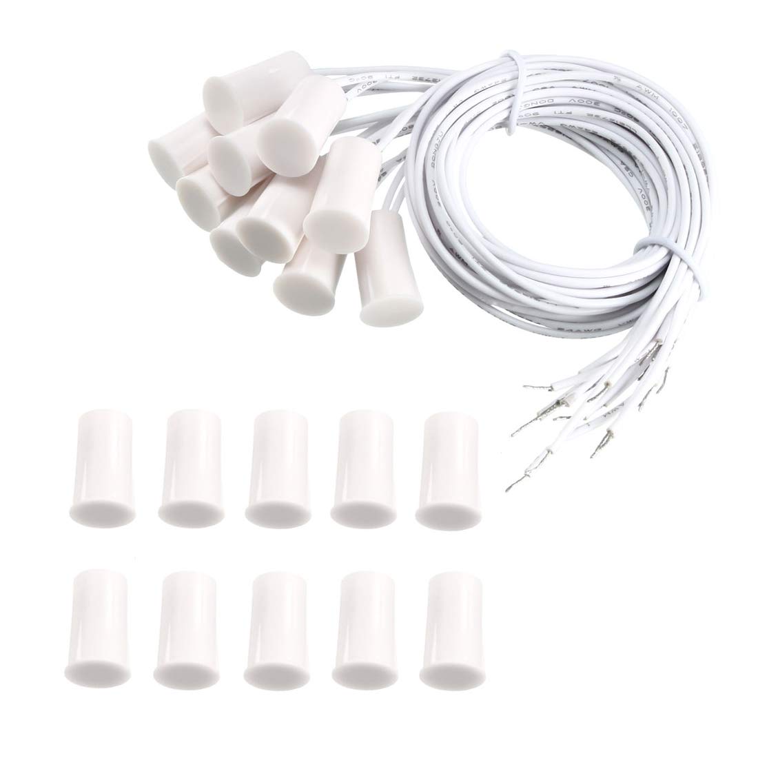 Magnetic Reed Switch RC-33 NC Recessed Wired Window Door Contact Sensor for Home Security and Burglar Alarm Systems 10 Pcs