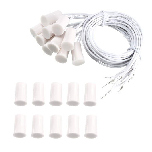 Magnetic Reed Switch RC-33 NC Recessed Wired Window Door Contact Sensor for Home Security and Burglar Alarm Systems 10 Pcs