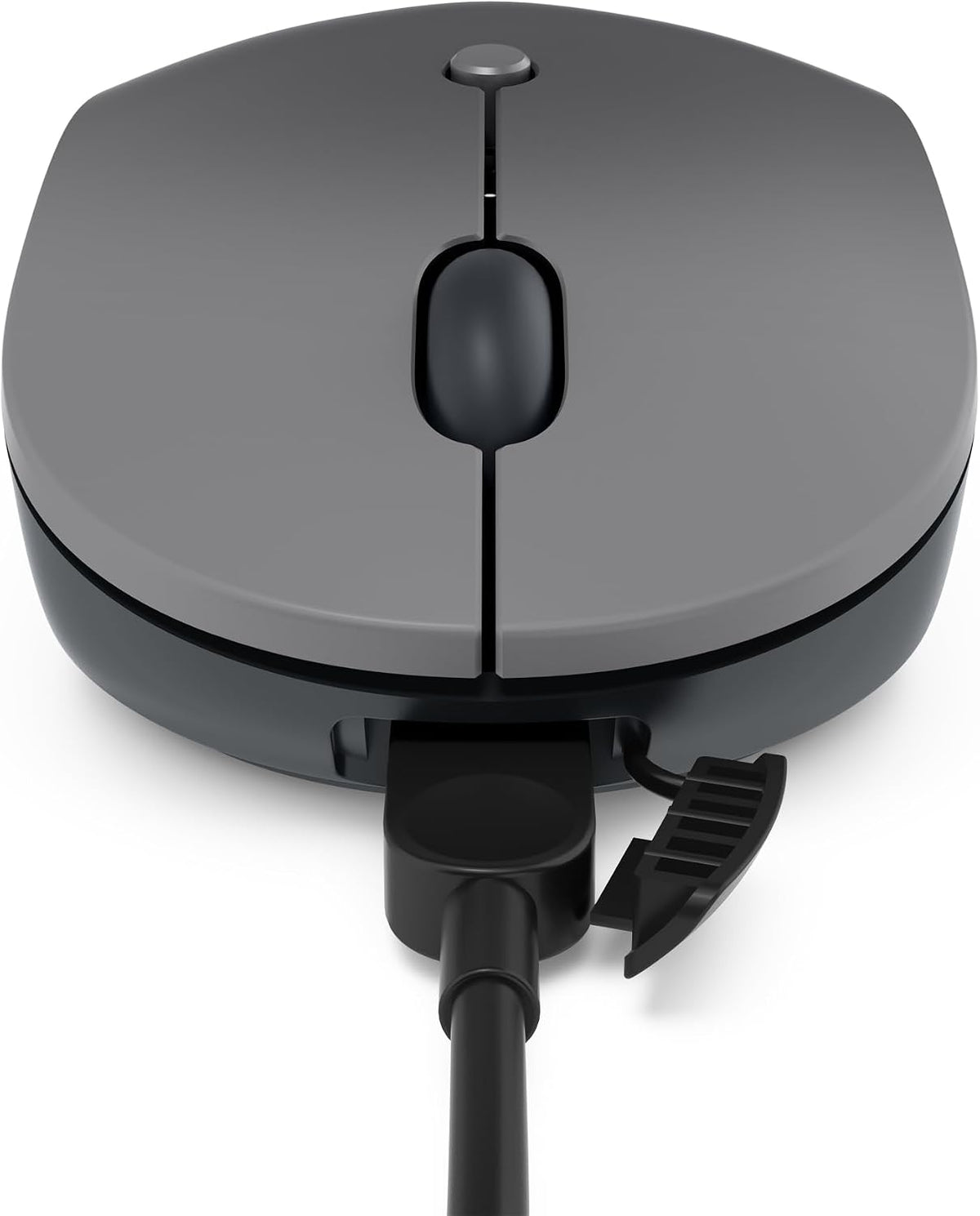 Lenovo Go USB-C Essential Wireless Mouse, 2.4 GHz Nano USB-C Receiver, Adjustable DPI, Rechargeable Battery, Ambidextrous, GY51C21210, Grey