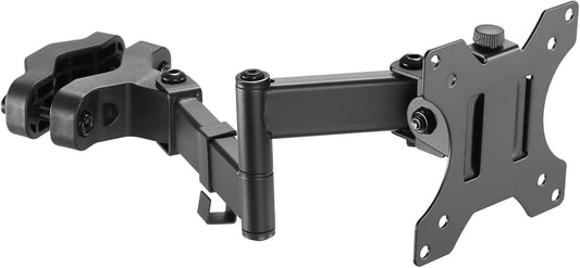 Pole Mount Monitor Arm for 17-32" Screens,17.6 lbs, VESA 75/100mm | Easy Clamp-on VESA Mount , Perfect Solution When Wall or Desk Mounting Isn't Possible, Black