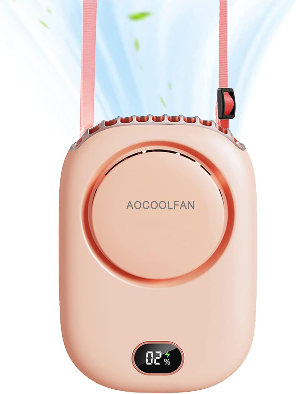 AOCOOLFAN Portable Neck Fan, Mini Small Personal Handheld Fan USB Rechargeable 3 Speed for Girls Boys Woman Eyelash Travel Home Office Outdoor (Black)