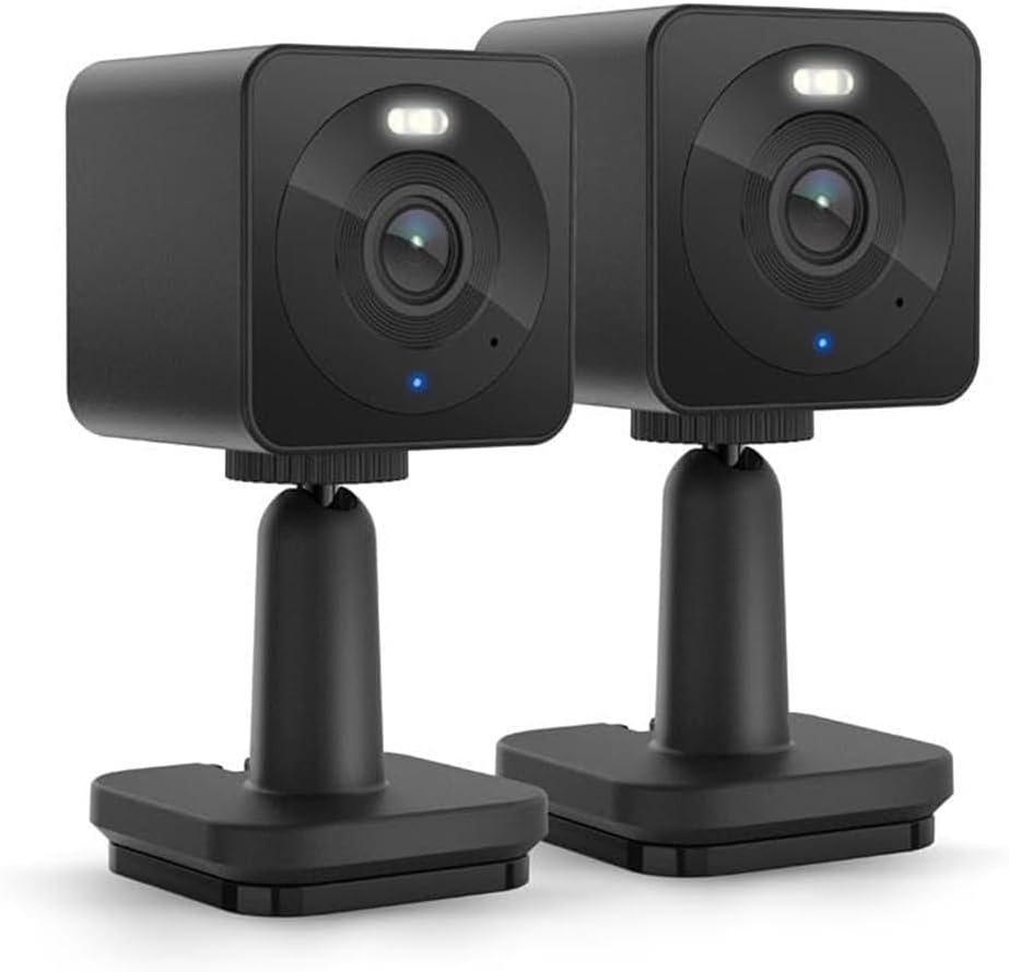 WYZE Cam OG Indoor/Outdoor 1080p Wi-Fi Smart Home Security Camera with Color Night Vision, Motion Detection, 2-Way Audio, Compatible with Alexa & Google, White (2-Pack), Free Expert Setup (Renewed)