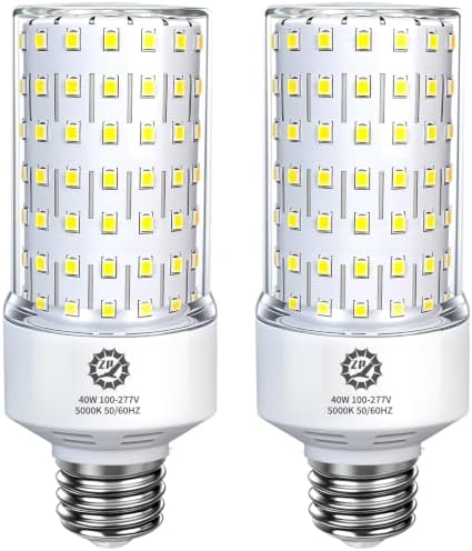 ZP 40W LED Light Bulb 2 Pack Corn Bulb Daylight Bulb E26/E27 Medium Base
