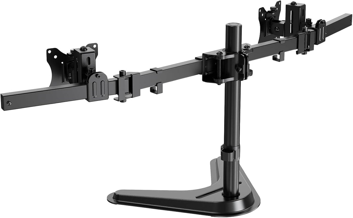 Dual Monitor Stand fits 17-40 inch, Free Standing Heavy Duty Monitor Mount