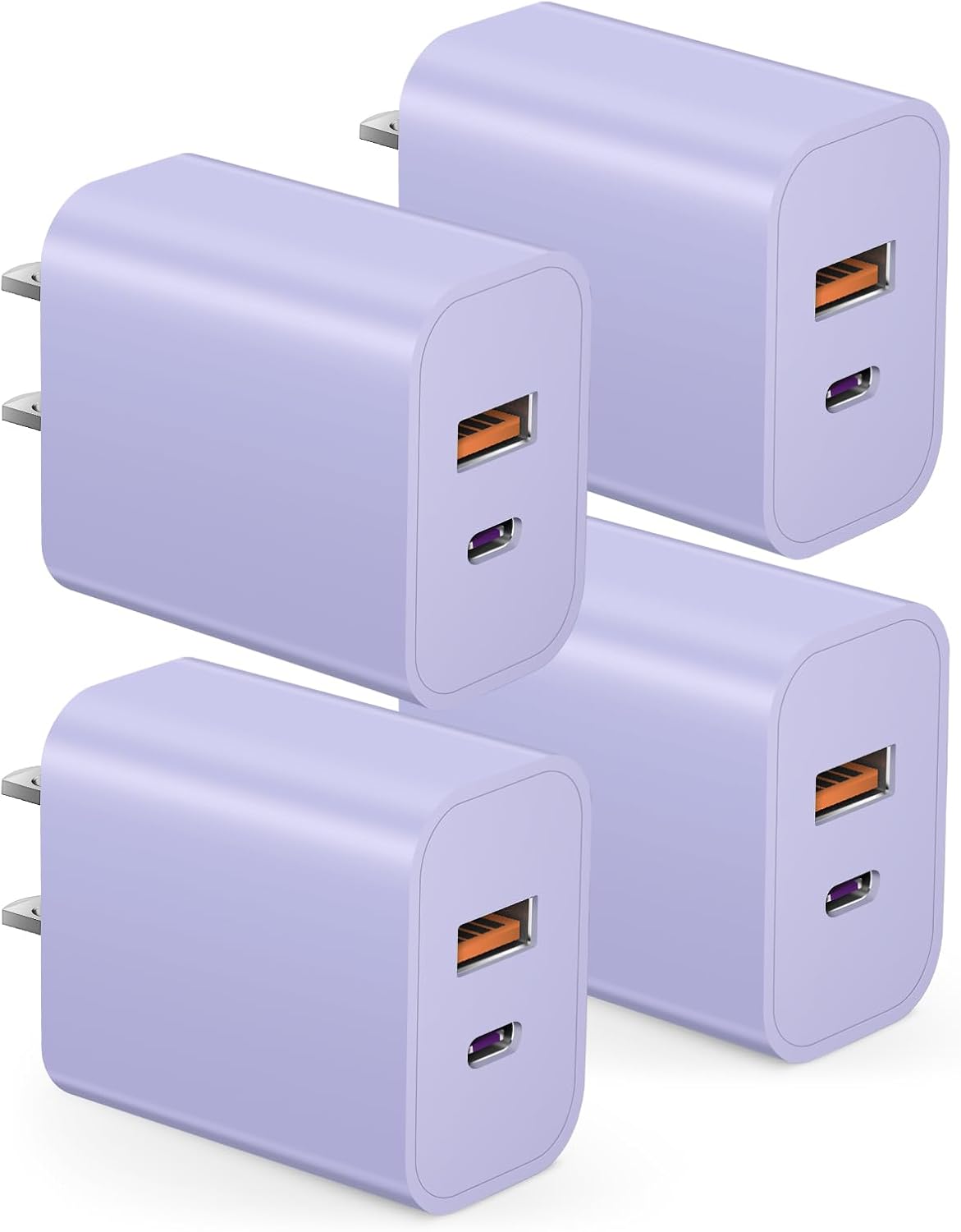 iPhone 17 16 15 Charger Fast Charging USB C Charger Block Type C Chargers Charging Block with 3 Pack 10FT Cable for iPhone 17/17 Plus/17 Pro Max/16/16 Plus/16 Pro Max/15 Pro Max/iPad Pro (Purple