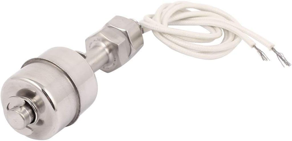 Wired Water Liquid Level Sensor Dual Ball Stainless Steel Float Switch Silver Tone (150mm-S)