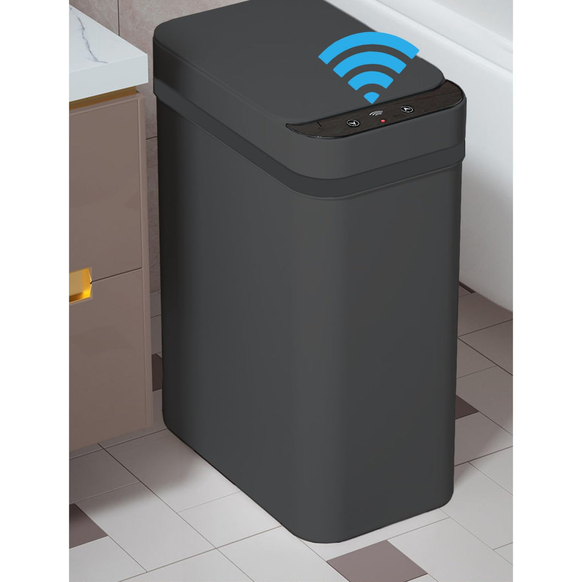 2.5 Gallon Smart Trash Can Sensor Motion - Touchless Bathroom Trash Can