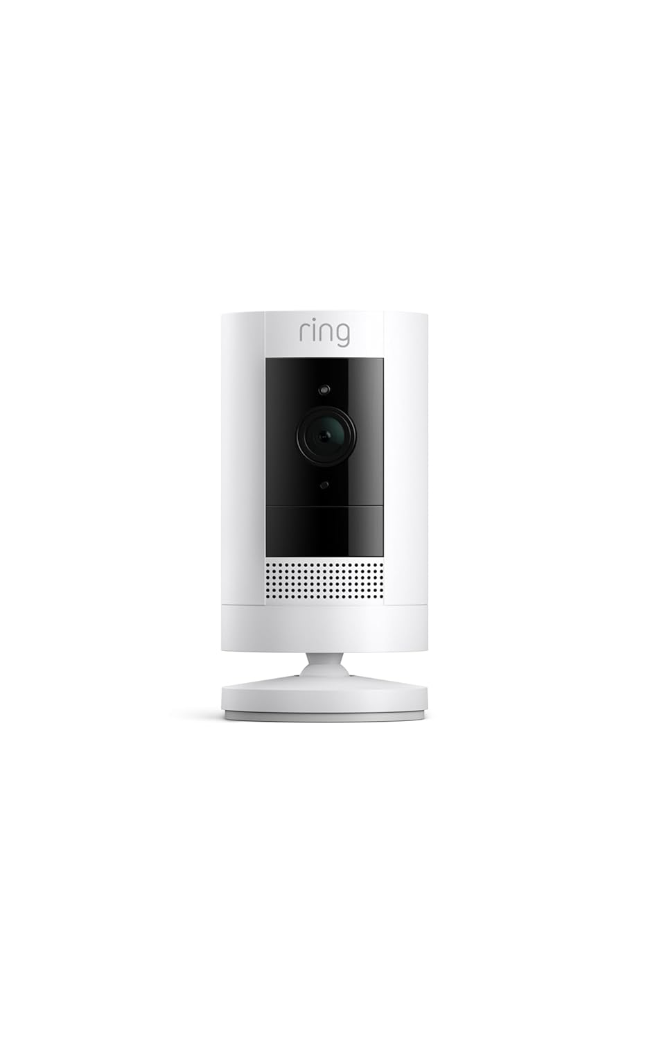 Ring Outdoor Cam (Stick Up Cam), Weather-resistant home or business HD security camera, Live View, Color Night Vision, Two-Way Talk, motion alerts, Works with Alexa, White