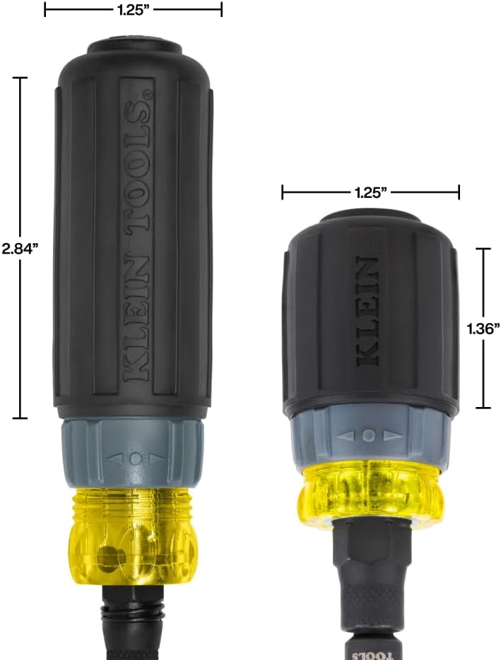 Klein Tools 80191 KNECT (S) Impact-Rated Multi-Bit Screwdriver Set, 11-in-1 and 7-in-1 Ratcheting Drivers with Phillips, Slotted, Square, Torx Tips, Nut Drivers, and Stubby