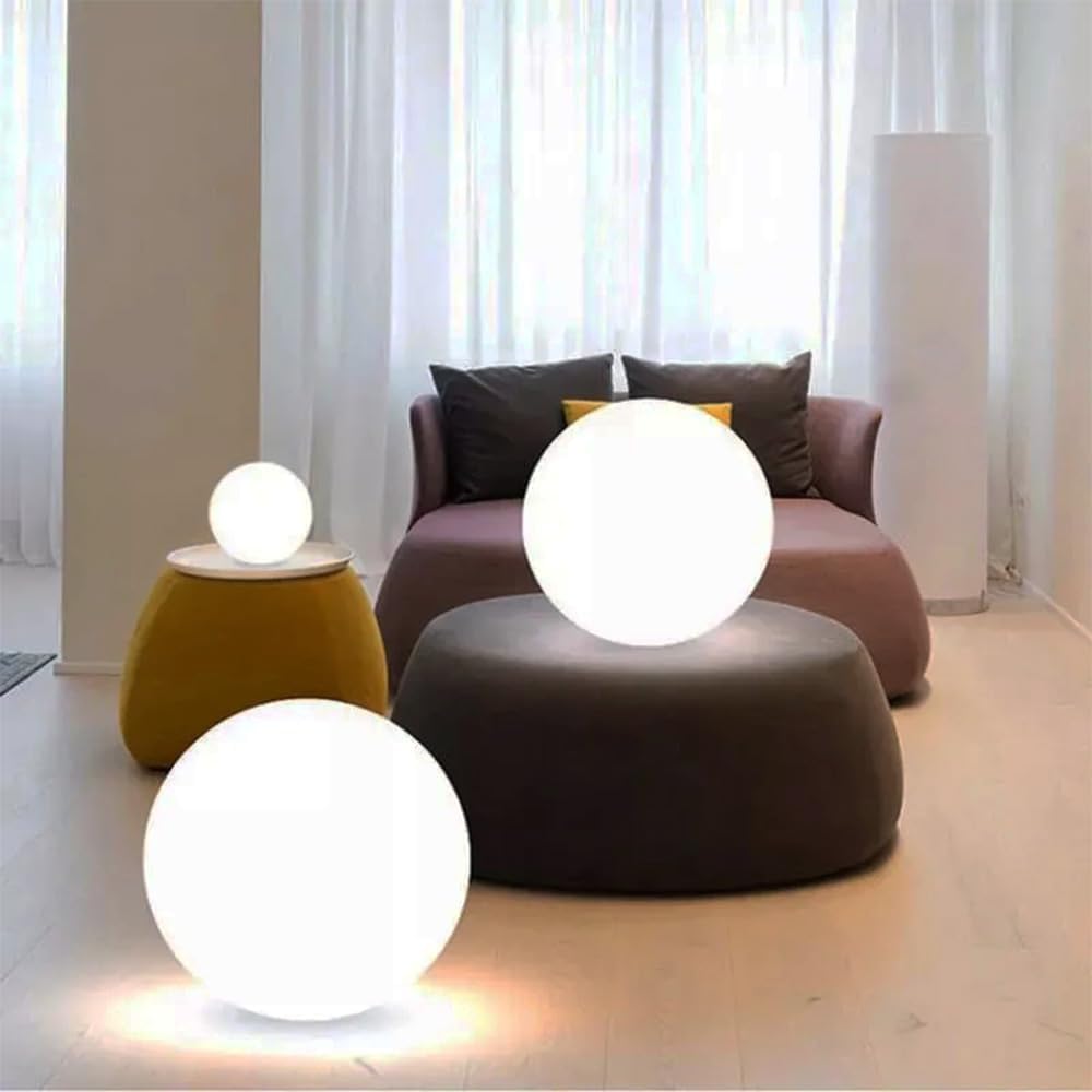 Globe Floor Lamp, 14-inch Color Charging Large LED Globe Orb Light Outdoor