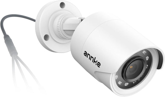 ANNKE 2MP/1080P 4-in-1 CCTV Analog Add-on Security Camera Outdoor, White | AHD/TVI/CVI/CVBS Signals Bullet Cam, 100ft Clear B & W Night Vision, Power Adapter BNC Cable Not Included, Home Surveillance