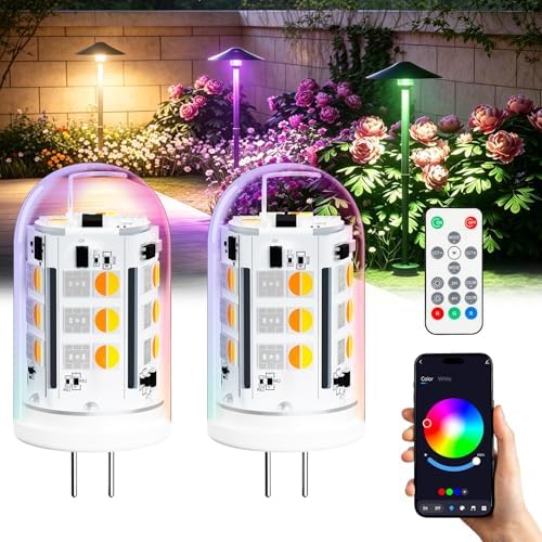 Color Changing G4 LED Bulb 12V 3W Smart Bluetooth G4 Bulb 2-Pack