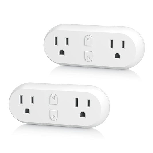 HBN Dual Smart Plug,WiFi Socket Plug Timer Work with Smart Life,2.4GHZ Only | Alexa, Google Home Assistant, Remote Control with Timer Function, No Hub Required, ETL Certified,1875W/15A,2-Pack