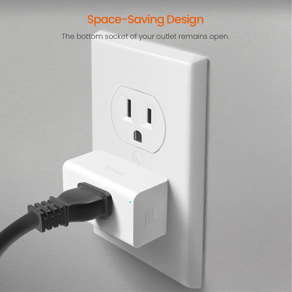 TENDA SP3 (4 Pack) Smart Plug WiFi Outlet Switch, Compatible with Alexa & Google Assistant for Voice Control, Timer & Schedule Function, Compact Design, UL FCC RoHS Certified, No Hub Required