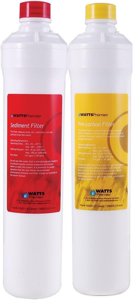 Watts Premier RO Pure Plus Bi-Annual Filter Kit 2-Pack Push Button Design