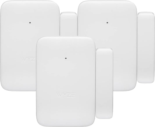 Wyze Home Security System Entry Sensor - Window and Door Entry Protection (3-Pack) Wyze Sense Hub required