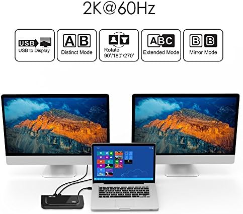 WAVLINK Universal Docking Station Dual 1080P Monitor for Mac, Windows