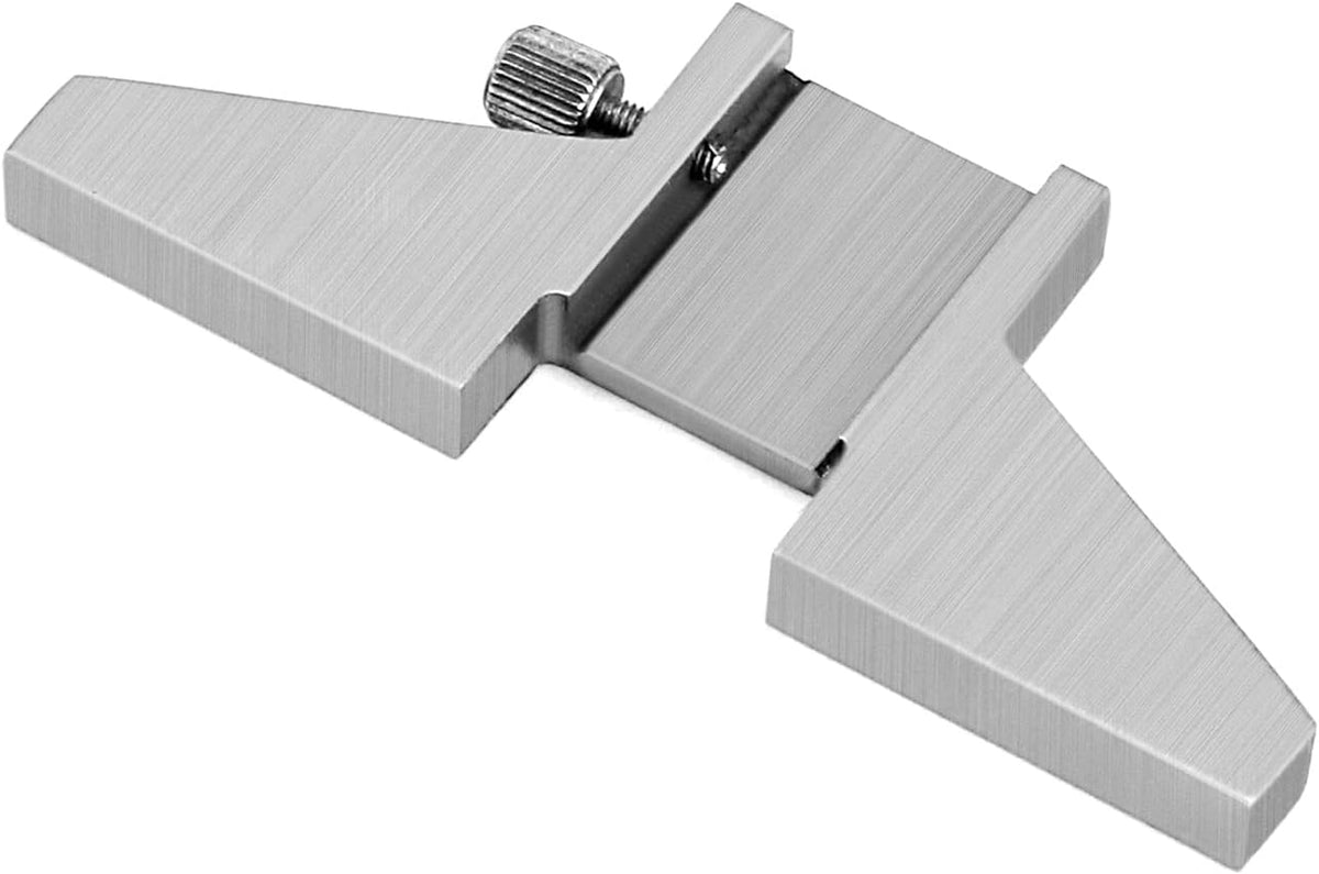 QWORK Caliper Depth Base Carbon Steel T-Bar Attachment for Dial/Digital/Vernier Calipers 4", 6", 8", 12"