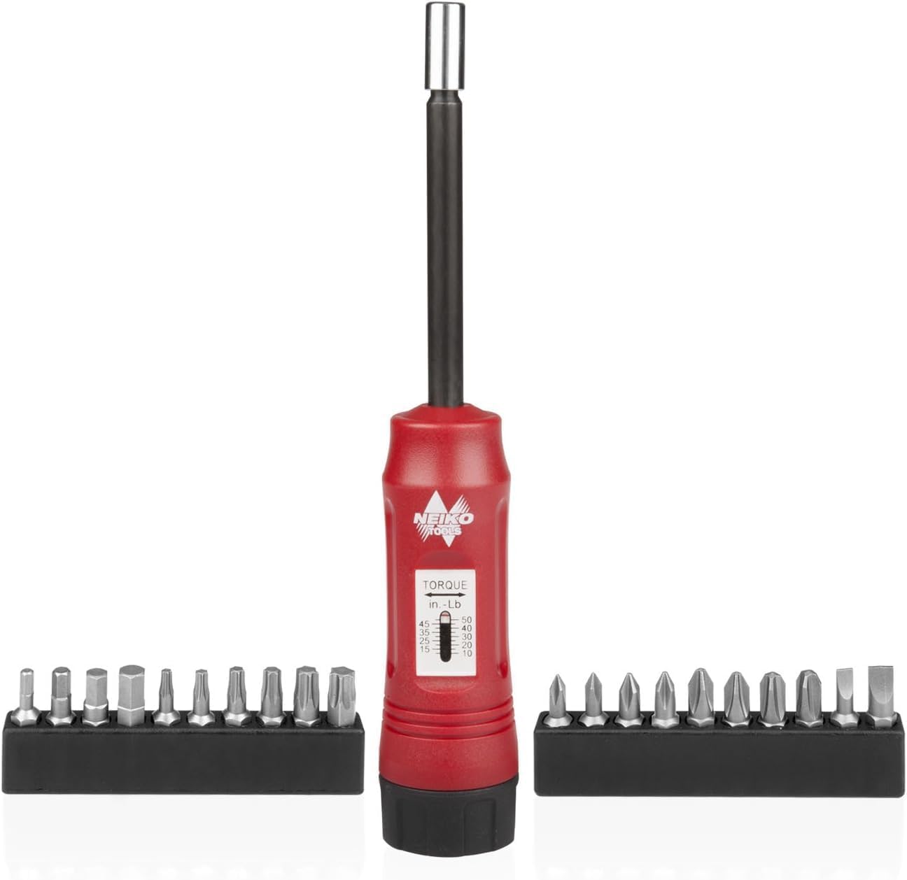 NEIKO 01377A Magnetic Torx Screwdriver Set | 12 Piece | T5 – T40 | 6 Point Star Head Driver | Heat Treated Chrome Vanadium Steel | Non Slip Cushioned Handle Grip | Magnet Bit Tip | Carrying Pouch