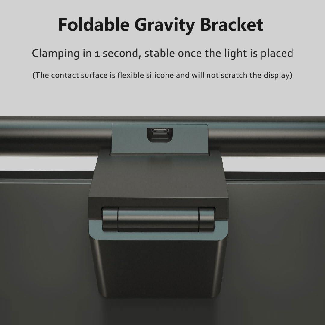 Monitor Light Bar, Touch E-Reading Monitor Light Lamp, No Screen Glare Stepless Dimming USB LED Hanging Light for Work and Office