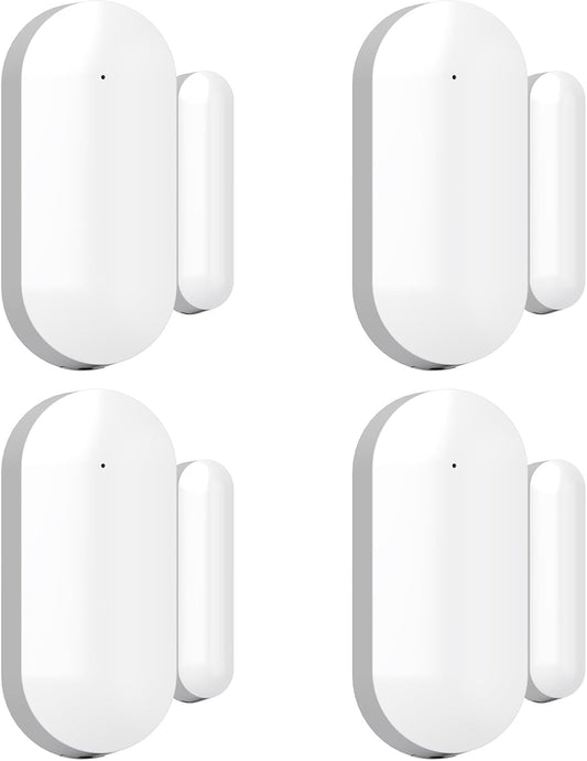 Wireless Door Window Sensor Alarm for Kids Safety, Door Sensors Replacements,Alarm Host/Siren Required（Wireless 433MHz Connection (4 Pack)