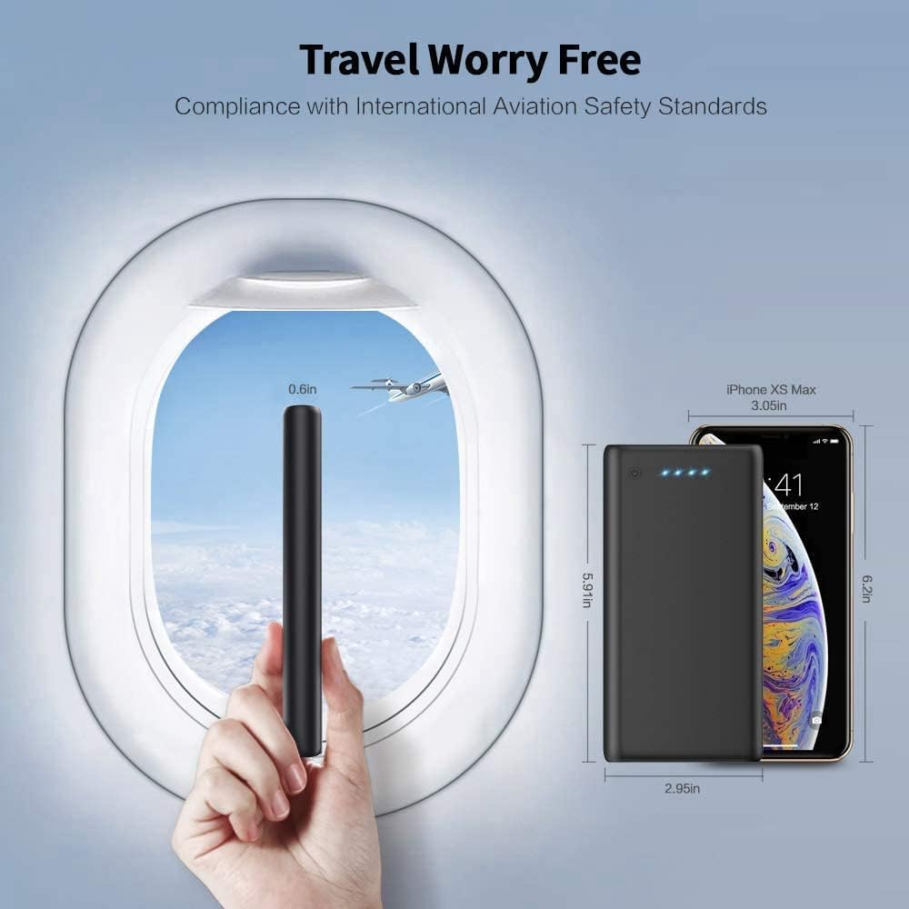 Portable Charger Power Bank 25800mAh,5V/3A Fast Charging Portable Phone Charger,3 USB Ports External Battery Pack Backup Travel Camping Essential for iPhone 17/16/15/14,Samsung Galaxy Android iPad etc