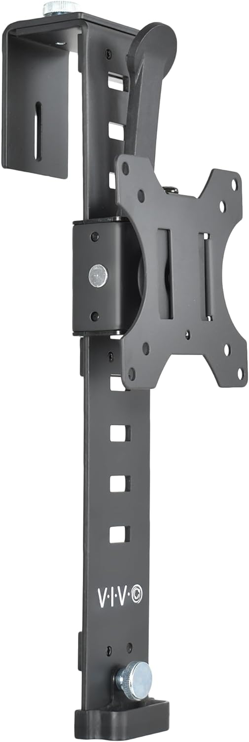 VIVO Black Office Cubicle Bracket VESA Monitor Mount Stand Hanger Attachment Adjustable Clamp for 17 to 32 inch Screen (Mount-CUB1)