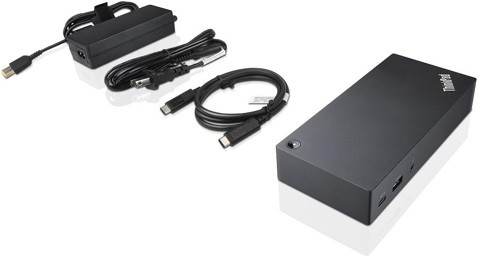 Lenovo ThinkPad USB-C UltraDock With 90W 2 Prong AC Adapter (40A90090US, USA Retail Packaged)