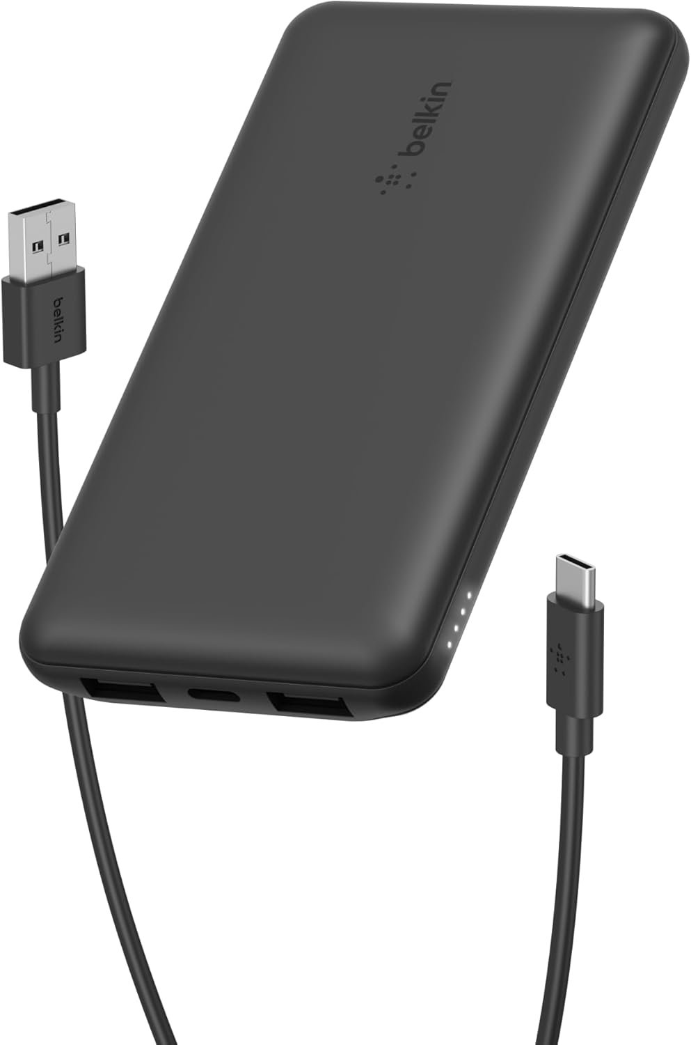 Belkin 10000mAh 15W 3 Port Power Bank, USB A to USB C Cable Included | Fast Charging, iPhone 17, Samsung Galaxy, Pixel, Airpods, iPad, Nintendo Switch 2, Battery Pack, USB C Port, USB A Port