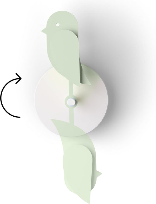 Birdie 2.0 - Design Indoor CO2 Monitor - Air Quality Monitor & CO2 Sensor for Home & Office - Visual Fresh Air Monitor for House Burping - Wall-Mounted, Swiss Sensor Technology (Meadow, FullBirdie)