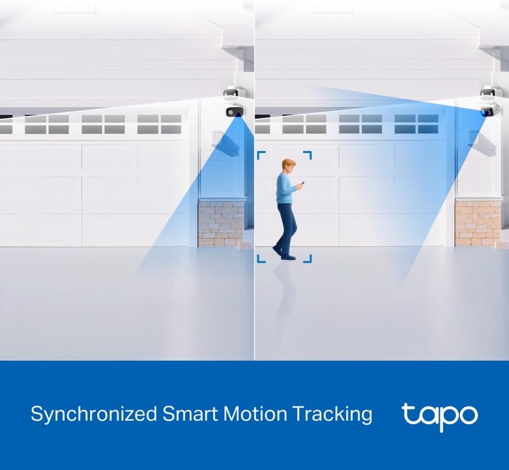 Tapo 2K Indoor/Outdoor Dual Lens Pan/Tilt Wired Security Camera, C246D