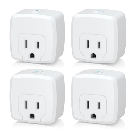 HBN 15A Smart Plug, Mini WiFi Outlet Works with Smart Life, 2.4Ghz, 4 Pack