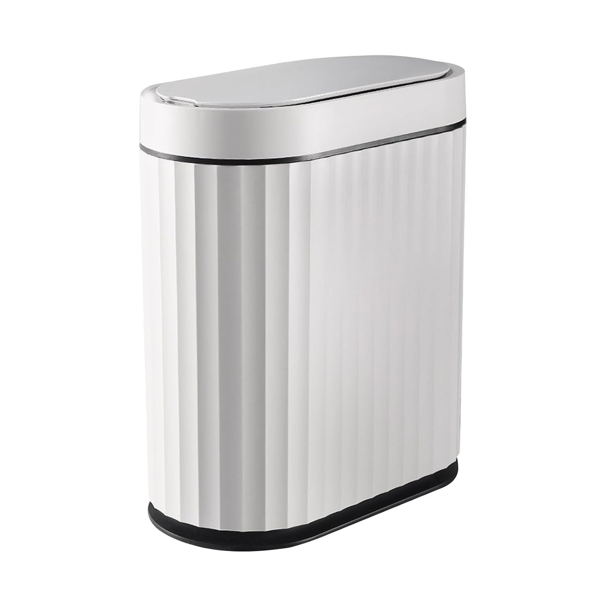 ELPHECO Bathroom Trash Can with Lid, 2 Gallon, Motion Sensor, Black White