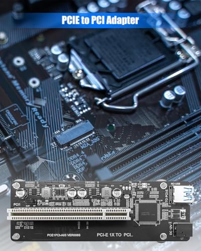 PCIe to PCI Adapter for Audio Interfaces Video Capture Industrial Devices | PCI Expansion Converter, Legacy PCI Cards with USB 3.0 Cable