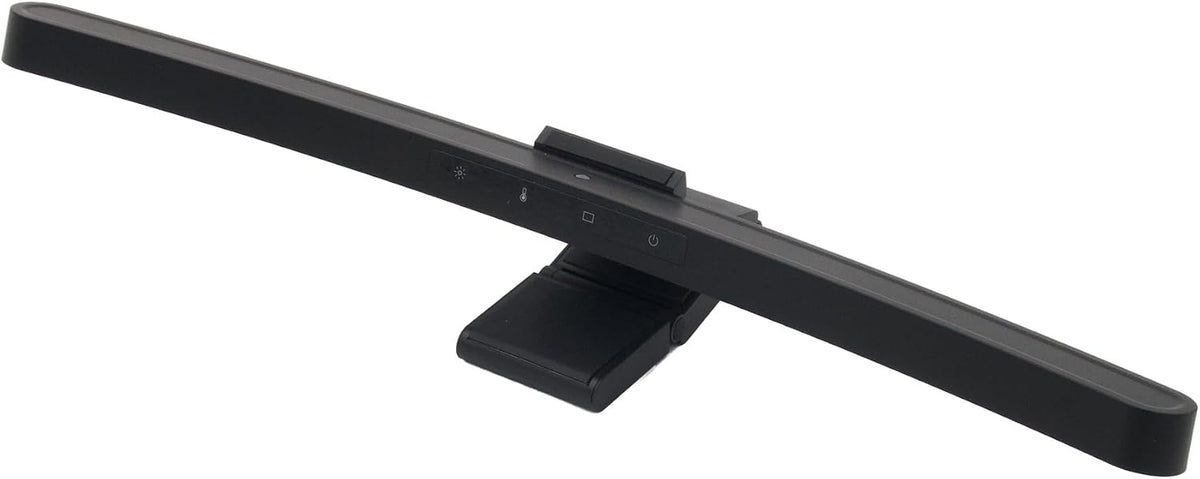 ScreenGlow Pro 17.72' Curved Monitor Lamp: Modern, 3000K~6500K CCT Adjustable, Dimmable, 5W LED, Eye Protection, Space Saving, Includes Mini Remote & USB C Cable, for Laptop, Keyboard