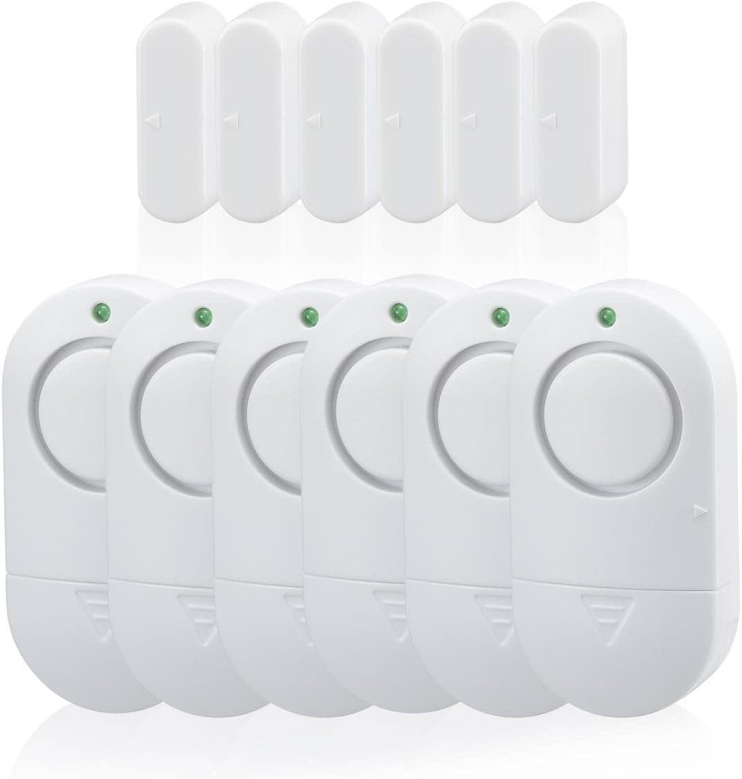 Door Window Alarm, Toeeson 120DB Pool Alarms for Kids Safety, Window Alarms for Home Security(6 Pack)