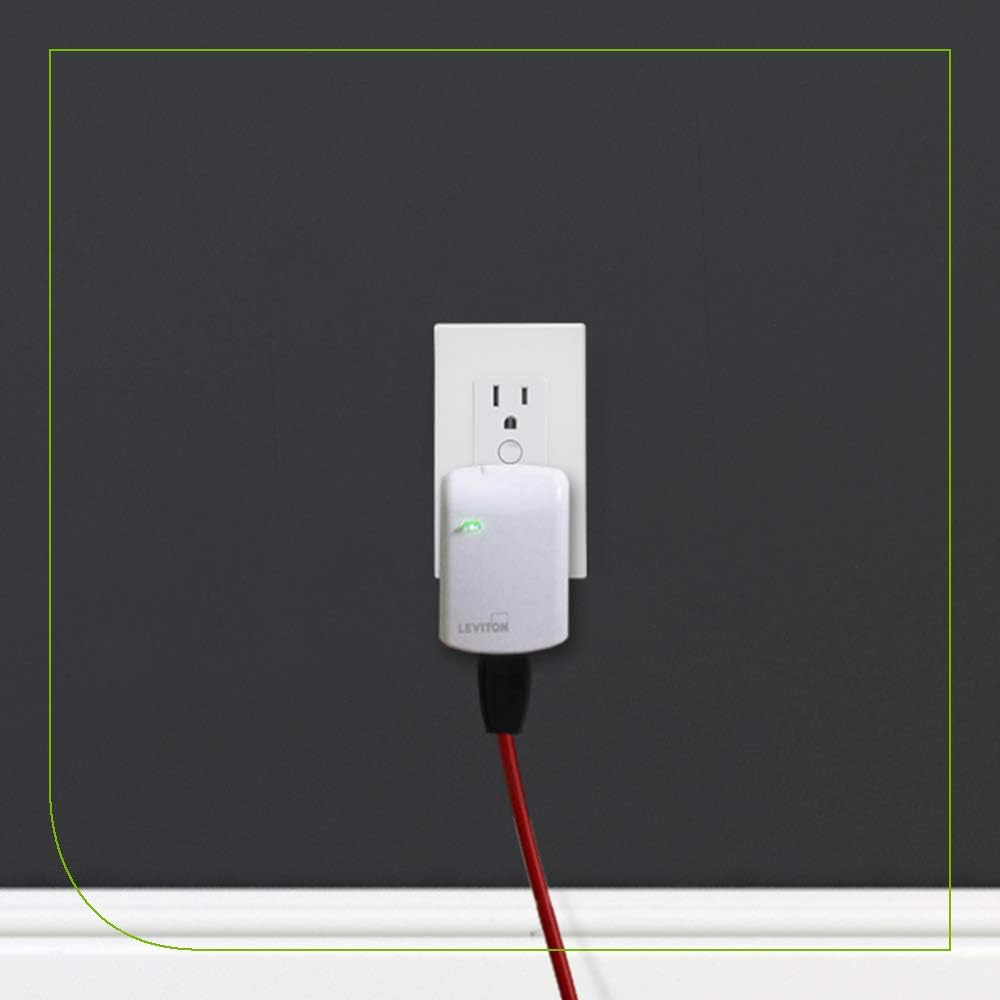 Leviton Decora Smart Wi-Fi Plug-in Dimmer, Works with Amazon Alexa, No Hub Required, 1-Pack, DW3HL-1BW, White