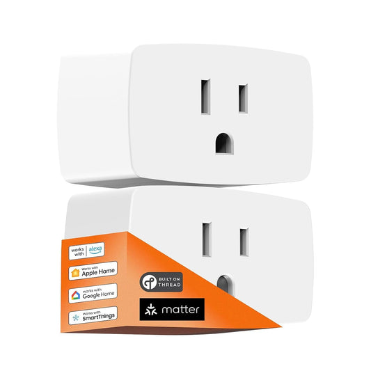 Onvis Matter Over Thread Smart Plug, Smart Mini Outlet, Works with Apple Home, Alexa & Google Home, 15A/1800W （2 Pack）