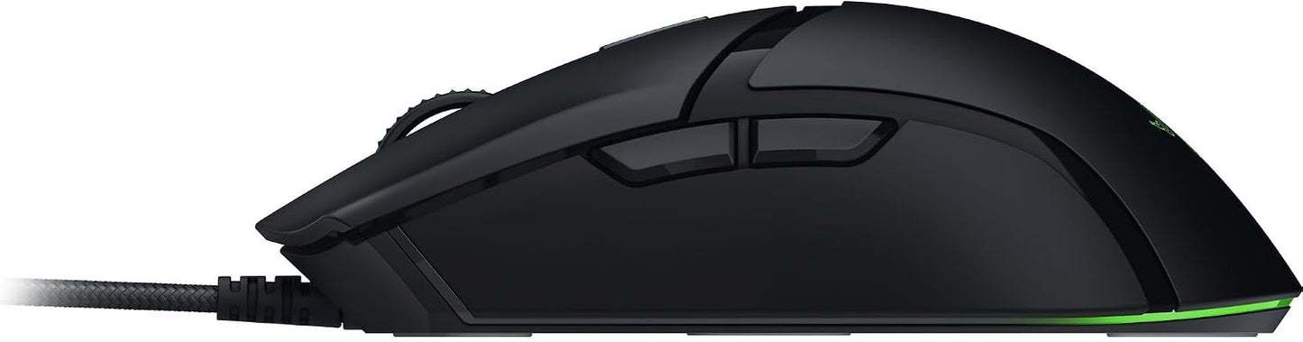 Razer Cobra Wired Gaming Mouse, Gen-3 Optical Switches, 58g, Black | Chroma RGB Lighting with Underglow, Precise 8500 DPI Optical Sensor, 100% PTFE Mouse Feet