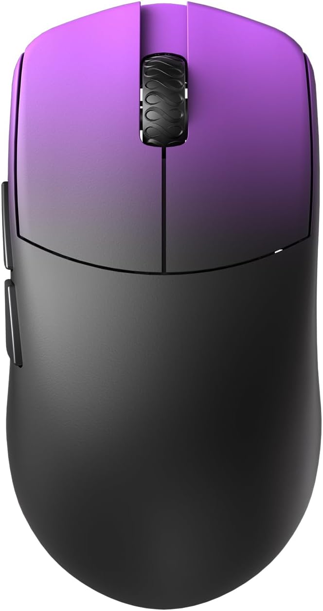 Lamzu Maya Champion Edition Wireless Gaming Mouse, Ultra-Lightweight 45g, Optical Switch, Golden TTC Dust-Proof Encoder, Pixart PAW 3950 IC, 8K Compatible, for Small Hand Users(Purple Shadow)