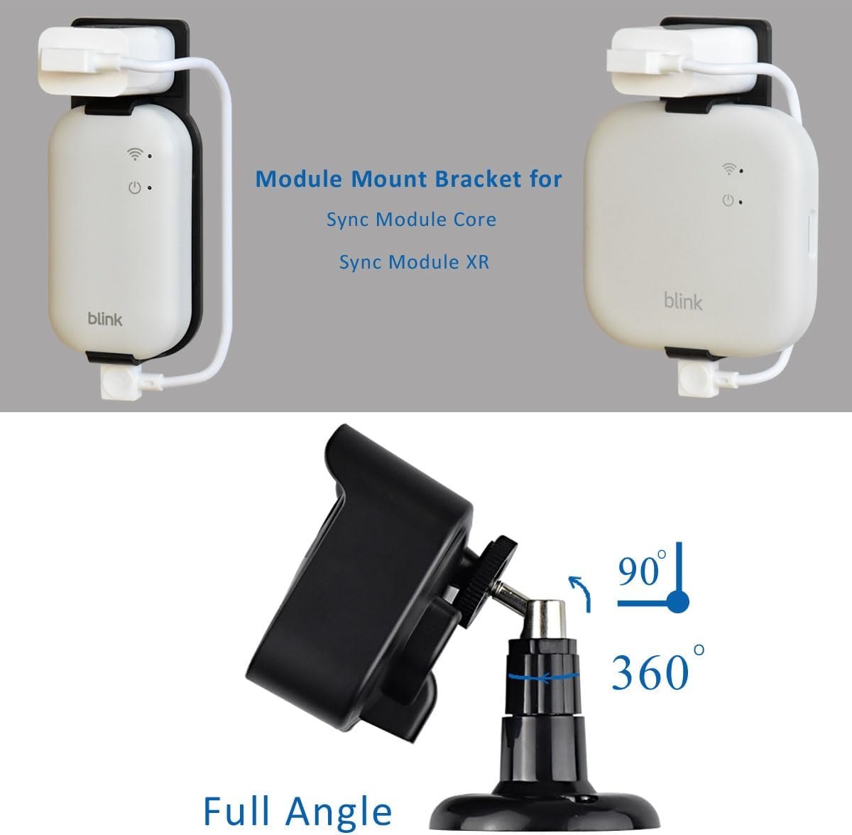 5PACK Blink Outdoor Camera Mount Bracket with Sync Module Core/XR Outlet Mount for Blink Outdoor 4th/3rd Camera (Camera Not Include)
