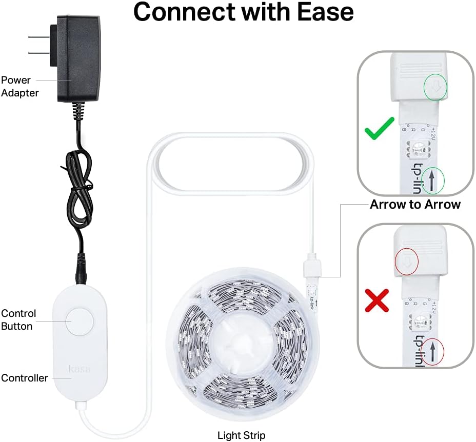 Kasa Smart LED Light Strip, 16.4ft WiFi LED Strip Works with Alexa, Google Home, SmartThings, High Brightness with 16 Million Colors, RGB, Grouping, Adjustable Length, Up to 25,000 Hours (KL400L5)