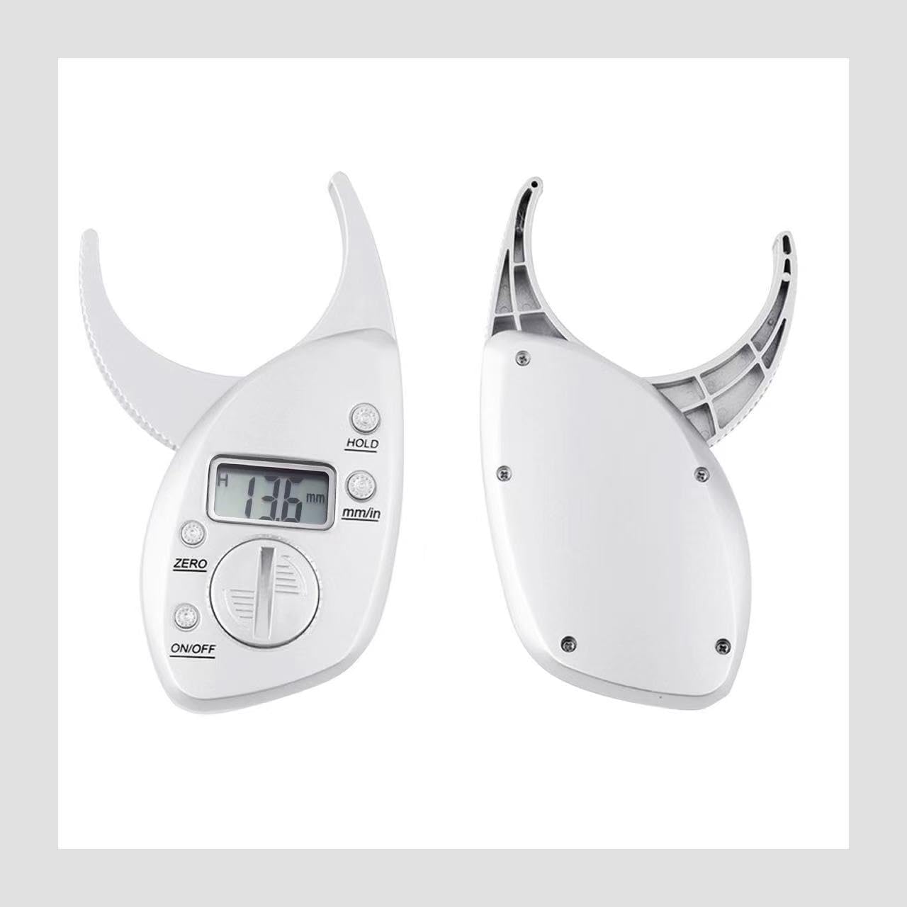 Digital Body Fat Caliper with LCD Display – Handheld Skinfold Fat Tester with Body Tape Measure, Accurate Body Fat Measurement Tool for Men and Women, Portable Fitness Analyzer, mm/in Units