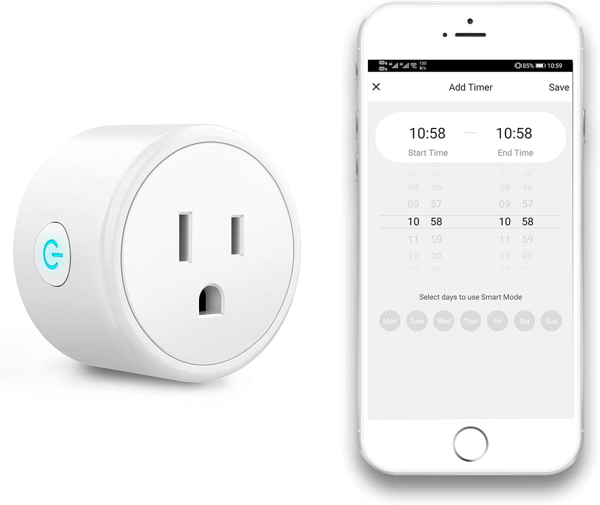 FRANKEVER Smart Plug,Smart outlets, Wi-Fi Mini Socket Outlet，Works with Alexa, Google Assistant,IFTTT, No Hub Required,Voice Control, APP Remote Control(1 Pack)